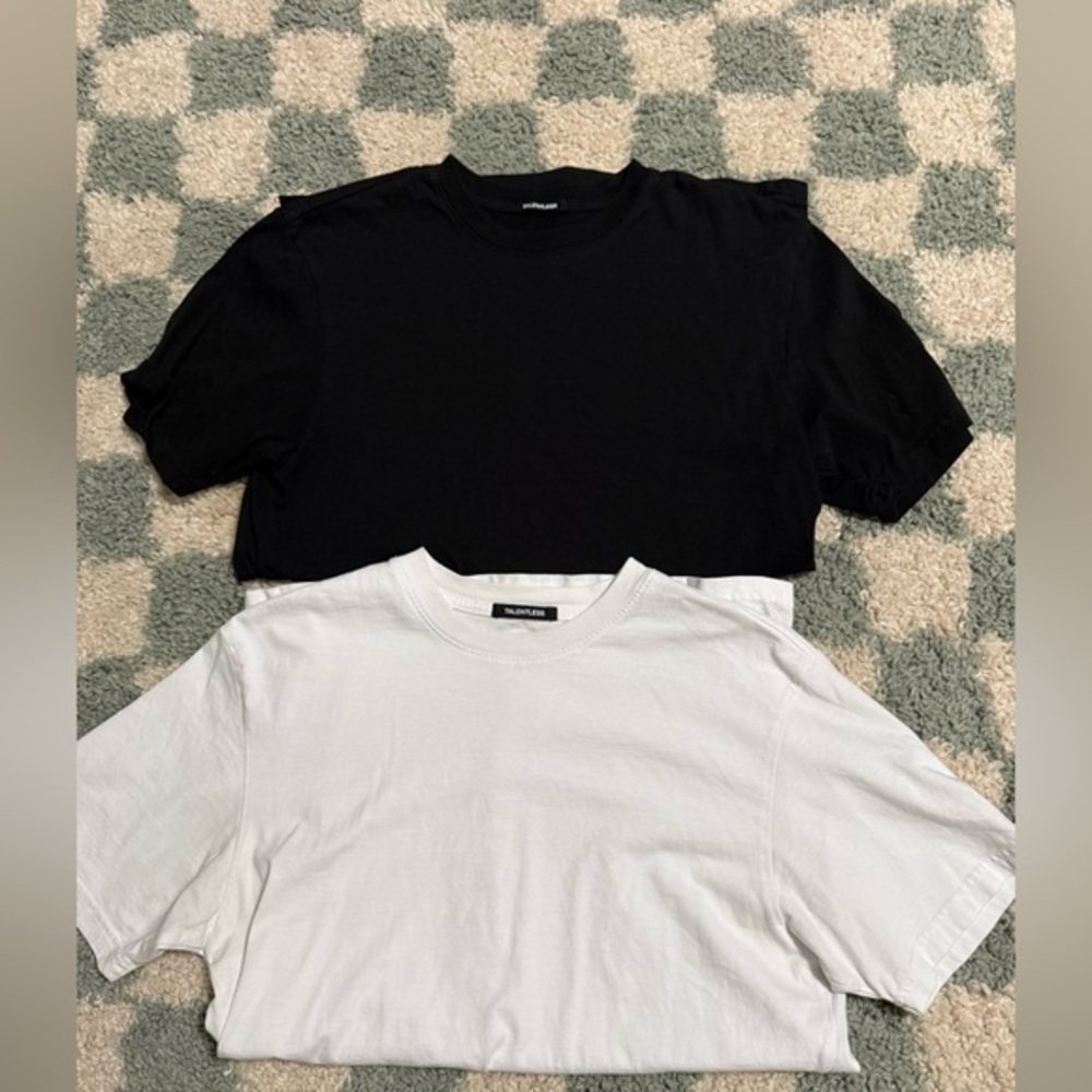 TALENTLESS bundle of TWO men’s short sleeve stretch comfort shirts cotton small